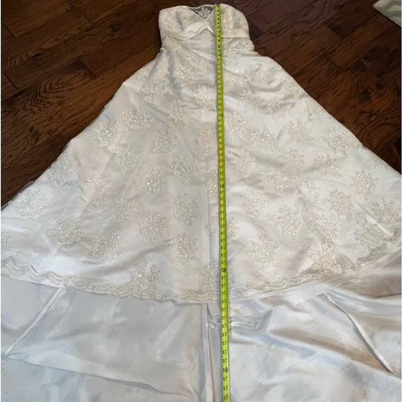 David’s Bridal Wedding Dress Size 18W Solid Ivory Lace Beaded Strapless 9T9211 - Picture 15 of 16